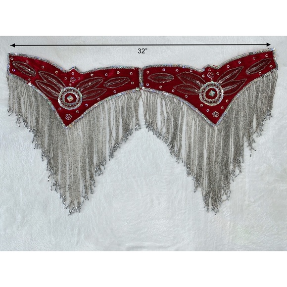 Red Silver Belly Dance Costume - Picture 10 of 10